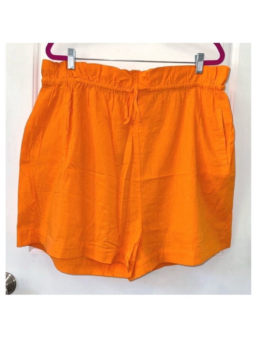 GeeGee Bright Orange Shorts with Drawstring